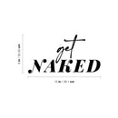 Vinyl Wall Art Decal - Get Naked - 15" x 8" - Minimal Cute Adhesive Stickers Shell Design For Home Bedroom Bathroom Kids Room Living Room Beach Icon Store Sea Decor 4