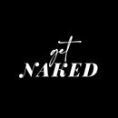 Vinyl Wall Art Decal - Get Naked - 15" x 8" - Minimal Cute Adhesive Stickers Shell Design For Home Bedroom Bathroom Kids Room Living Room Beach Icon Store Sea Decor 1