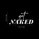 Vinyl Wall Art Decal - Get Naked - 15" x 8" - Minimal Cute Adhesive Stickers Shell Design For Home Bedroom Bathroom Kids Room Living Room Beach Icon Store Sea Decor 4