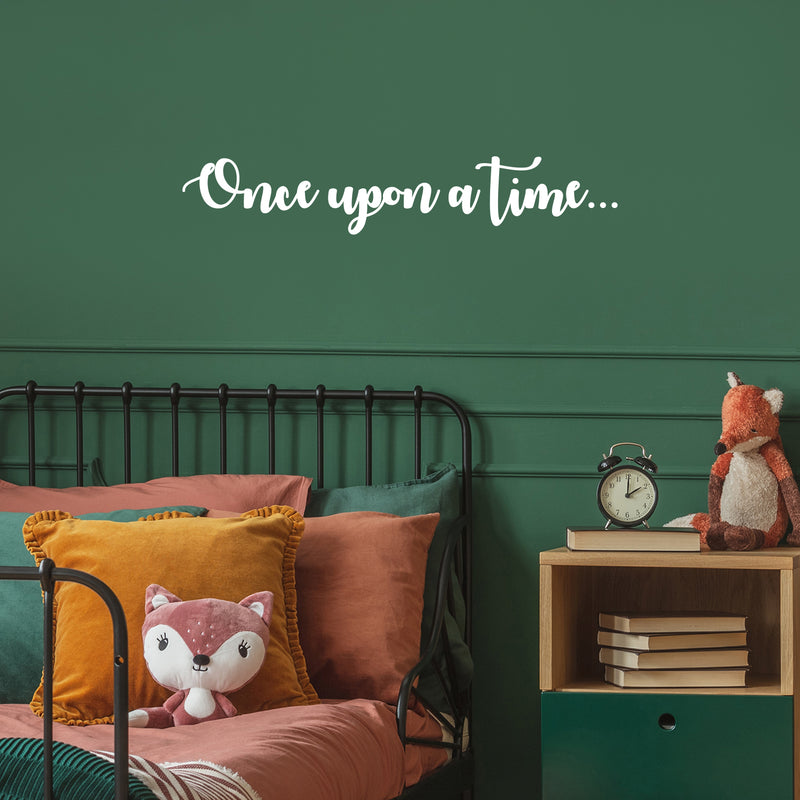 Vinyl Wall Art Decal - Once Upon a Time - 9" x 50" - Modern Inspirational Cute Design Sticker For Children Bedroom Home Baby Nursery Daycare Kids Room Decor 2