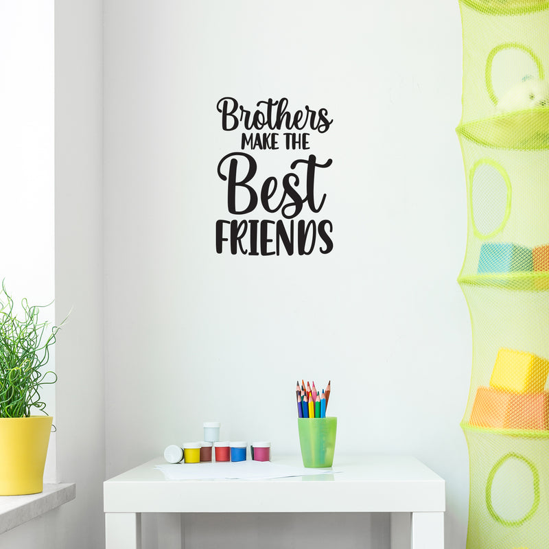 Vinyl Wall Art Decal - Brothers Make The Best Friends - 23" x 17" - Trendy Inspirational Sticker For Children Bedroom Home Baby Nursery Daycare Kids Room Decor 3