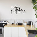 Vinyl Wall Art Decal - Kitchen Heart Of The H?me - 7.5" x 13" - Trendy Lovely Inspiring Good Vibes Quote Sticker For Home Dining Room Dinner Restaurant Coffee Shop Storefront Decor 3