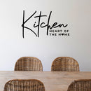 Vinyl Wall Art Decal - Kitchen Heart Of The H?me - 7. Trendy Lovely Inspiring Good Vibes Quote Sticker For Home Dining Room Dinner Restaurant Coffee Shop Storefront Decor 2