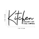 Vinyl Wall Art Decal - Kitchen Heart Of The H?me - 7.5" x 13" - Trendy Lovely Inspiring Good Vibes Quote Sticker For Home Dining Room Dinner Restaurant Coffee Shop Storefront Decor 4