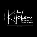 Vinyl Wall Art Decal - Kitchen Heart Of The H?me - 7.5" x 13" - Trendy Lovely Inspiring Good Vibes Quote Sticker For Home Dining Room Dinner Restaurant Coffee Shop Storefront Decor 4