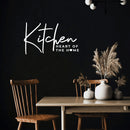 Vinyl Wall Art Decal - Kitchen Heart Of The H?me - 7.5" x 13" - Trendy Lovely Inspiring Good Vibes Quote Sticker For Home Dining Room Dinner Restaurant Coffee Shop Storefront Decor 2