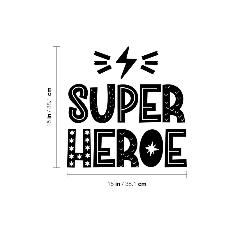 Vinyl Wall Art Decal - Super Heroe / Super Hero - 15" x 15" - Trendy Lovely Funny Design Spanish Quote Sticker For Home Toddlers Room Baby's Nursery Playroom Daycare Playground Decor 4