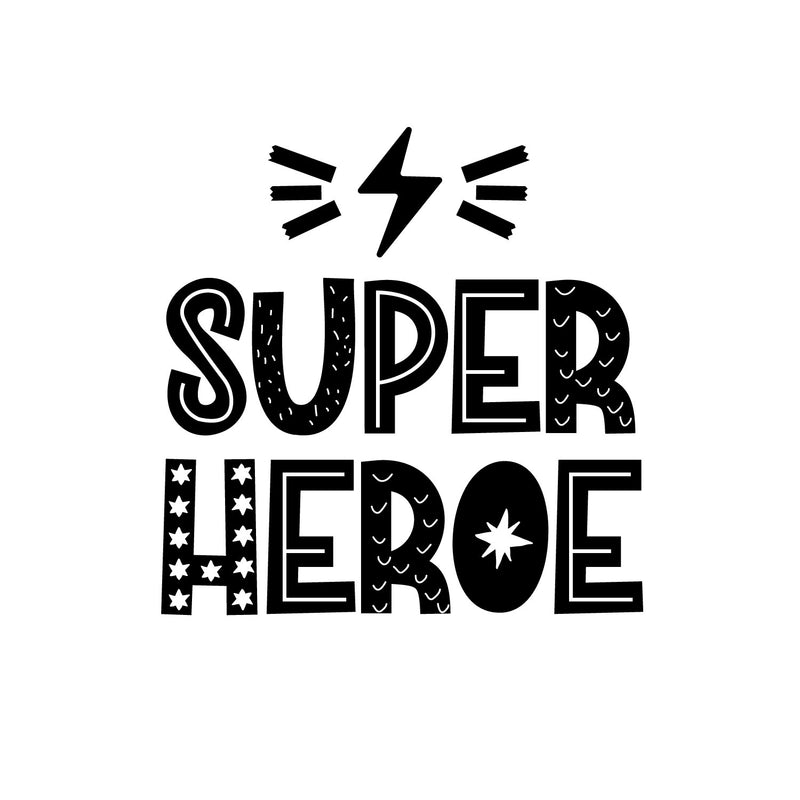 Vinyl Wall Art Decal - Super Heroe / Super Hero - Trendy Lovely Funny Design Spanish Quote Sticker For Home Toddlers Room Baby's Nursery Playroom Daycare Playground Decor 1