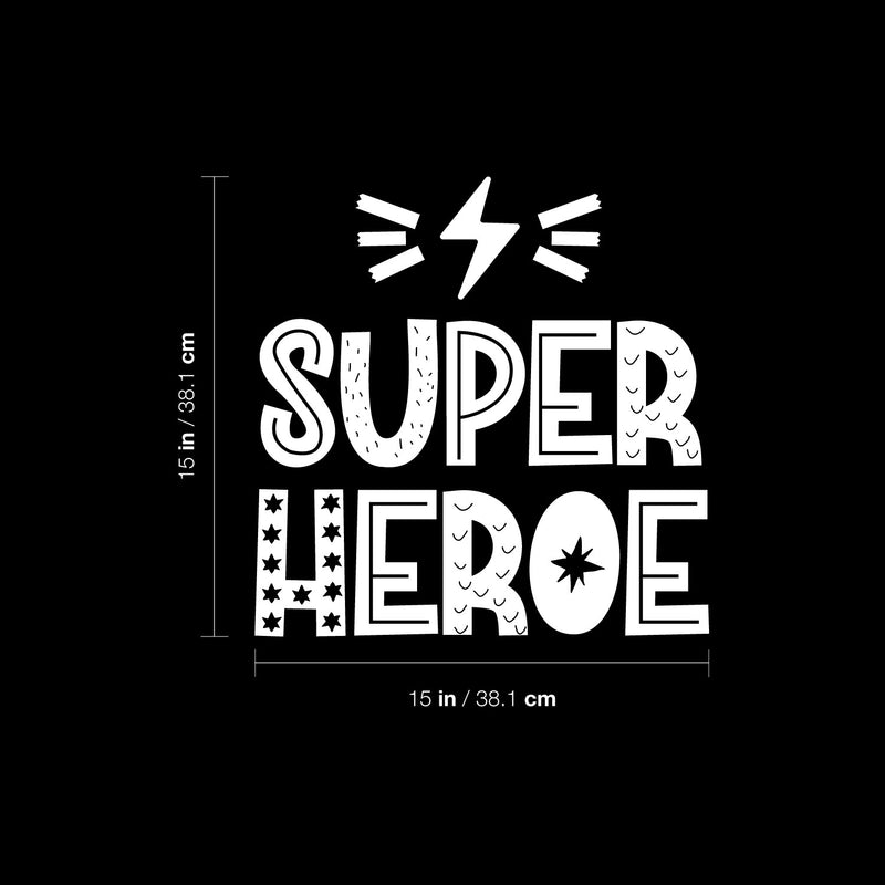 Vinyl Wall Art Decal - Super Heroe / Super Hero - 15" x 15" - Trendy Lovely Funny Design Spanish Quote Sticker For Home Toddlers Room Baby's Nursery Playroom Daycare Playground Decor 1