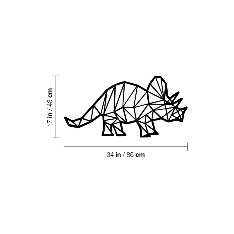 Vinyl Wall Art Decal - Triceratops - 17" x 34" - Trendy Funny Lovely Graphic Dinosaurs Design Sticker For Toddlers Bedroom Baby's Nursery Playroom Daycare Kindergarten Playground Decor 3