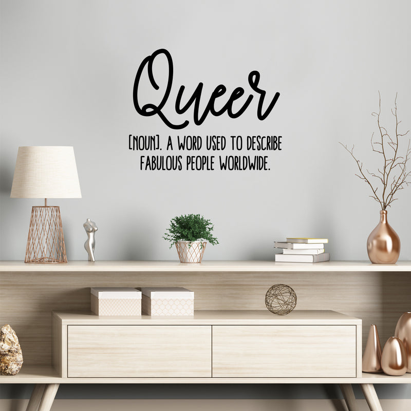 Vinyl Wall Art Decal - Queer - 16" x 20" - Trendy Inspiring Positive Equality Gender Quote Sticker For Bedroom Closet Living Room Office Coffee Shop LGBT Pride Decor 2