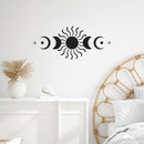 Vinyl Wall Art Decal - Moon Phases - - Stars Icon Lunar Eclipse Goth Design Inspirational Sticker For Bedroom Home Office Living Room Decor 2