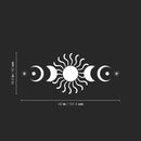 Vinyl Wall Art Decal - Moon Phases - 40" x 16.5" - Stars Icon Full Moon Eclipse Goth Design Inspirational Sticker For Bedroom Home Office Living Room Decor 4