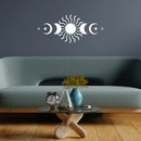 Vinyl Wall Art Decal - Moon Phases - 40" x 16.5" - Stars Icon Full Moon Eclipse Goth Design Inspirational Sticker For Bedroom Home Office Living Room Decor 2