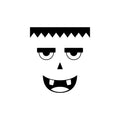 Vinyl Wall Art Decal - Monster Face - Seasonal Cute Shape Sticker For Entryway Door Storefront Office Kids Room School Classroom Scary Spooky Decor 1