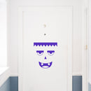 Vinyl Wall Art Decal - Monster Face - 21" x 23" - Seasonal Cute Shape Sticker For Entryway Door Storefront Office Kids Room School Classroom Scary Spooky Decor 2