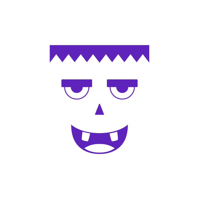 Vinyl Wall Art Decal - Monster Face - 21" x 23" - Seasonal Cute Shape Sticker For Entryway Door Storefront Office Kids Room School Classroom Scary Spooky Decor 1
