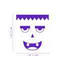 Vinyl Wall Art Decal - Monster Face - 21" x 23" - Seasonal Cute Shape Sticker For Entryway Door Storefront Office Kids Room School Classroom Scary Spooky Decor 4