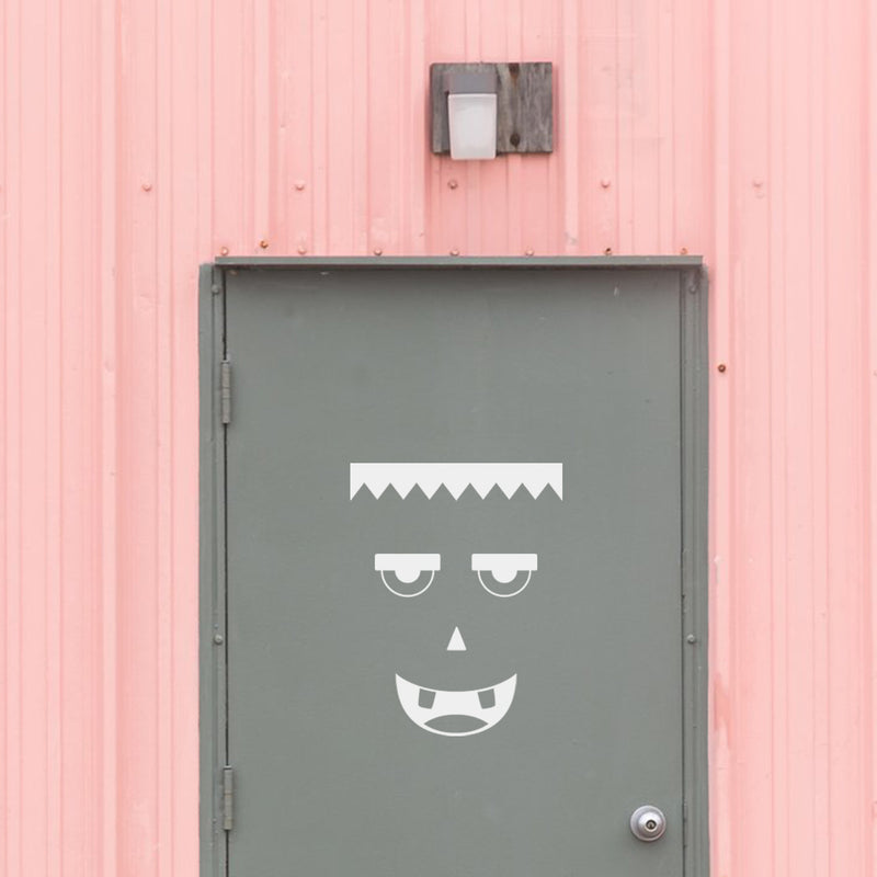Vinyl Wall Art Decal - Monster Face - 21" x 23" - Seasonal Cute Shape Sticker For Entryway Door Storefront Office Kids Room School Classroom Scary Spooky Decor 2