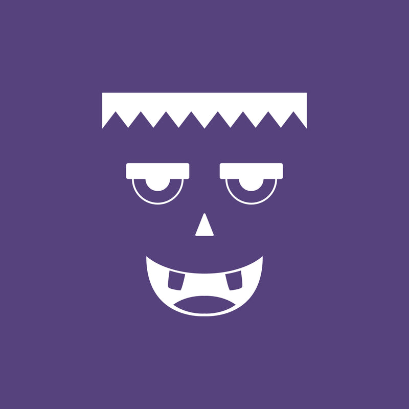 Vinyl Wall Art Decal - Monster Face - 21" x 23" - Seasonal Cute Shape Sticker For Entryway Door Storefront Office Kids Room School Classroom Scary Spooky Decor 1