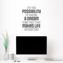 Vinyl Wall Art Decal - It's The Possibility Of Having A Dream Come True - 21" x 16" - Motivating Positive Quote Sticker For Home Bedroom Living Room Office School Coffee Shop Gym Fitness Decor 2