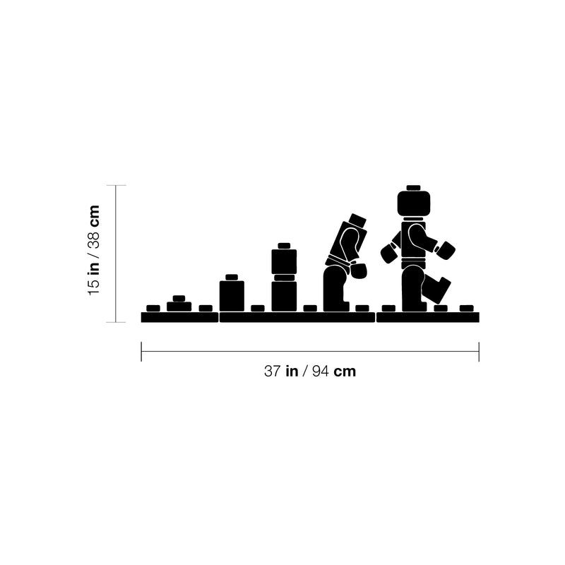 Vinyl Wall Art Decal - Lego Evolution - 15" x 37" - Trendy Inspirational Cute Design Sticker For Children Bedroom Home Baby Nursery Daycare Kids Room Decor 4