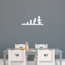 Vinyl Wall Art Decal - Lego Evolution - 15" x 37" - Trendy Inspirational Cute Design Sticker For Children Bedroom Home Baby Nursery Daycare Kids Room Decor 3