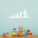 Vinyl Wall Art Decal - Lego Evolution - 15" x 37" - Trendy Inspirational Cute Design Sticker For Children Bedroom Home Baby Nursery Daycare Kids Room Decor 2