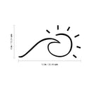 Vinyl Wall Art Decal - Wave Sun - 6" x 12" -  Modern Inspirational Optimism Summer Quote Sticker For Home Office Bedroom Living Room Coffee Shop Beach Decor 4