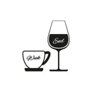 Vinyl Wall Art Decal - Week End - Trendy Inspirational Weekend Quote Sticker For Wine Lovers Home Bar Kitchen Living Room Restaurant Store Decor 1