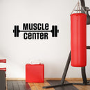 Vinyl Wall Art Decal - Muscle Center - 40" x 14" - Modern Motivational Quote Sticker For Bedroom Exercise Work Office Fitness Center Home Gym Workout Room Decor 2