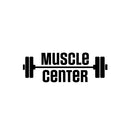 Vinyl Wall Art Decal - Muscle Center - 40" x 14" - Modern Motivational Quote Sticker For Bedroom Exercise Work Office Fitness Center Home Gym Workout Room Decor 1