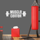 Vinyl Wall Art Decal - Muscle Center - 40" x 14" - Modern Motivational Quote Sticker For Bedroom Exercise Work Office Fitness Center Home Gym Workout Room Decor 2