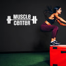 Vinyl Wall Art Decal - Muscle Center - 40" x 14" - Modern Motivational Quote Sticker For Bedroom Exercise Work Office Fitness Center Home Gym Workout Room Decor 3