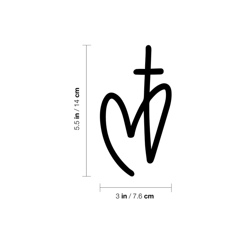 Vinyl Wall Art Decal - Love Of Jesus  - 5.5" x 3" - Inspirational Spiritual Faith Religious For Bedroom Mirror Notebooks Laptops Mugs Thermos Cars Window Bumper Sticker Decor 4