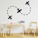 Vinyl Wall Art Decal - Fly Planes - Trendy Inspirational Cute Design Sticker For Children Bedroom Home Baby Nursery Daycare Kids Room Decor 3