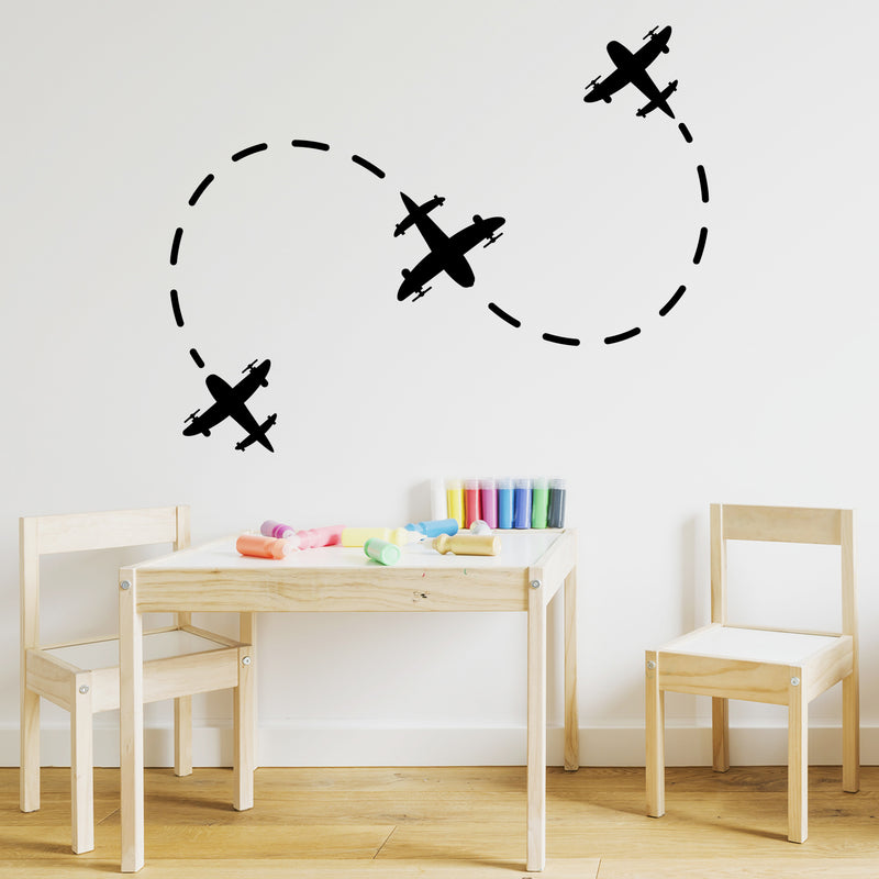 Vinyl Wall Art Decal - Fly Planes - 15" x 19" - Trendy Inspirational Cute Design Sticker For Children Bedroom Home Baby Nursery Daycare Kids Room Decor 3