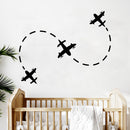 Vinyl Wall Art Decal - Fly Planes - 15" x 19" - Trendy Inspirational Cute Design Sticker For Children Bedroom Home Baby Nursery Daycare Kids Room Decor 2