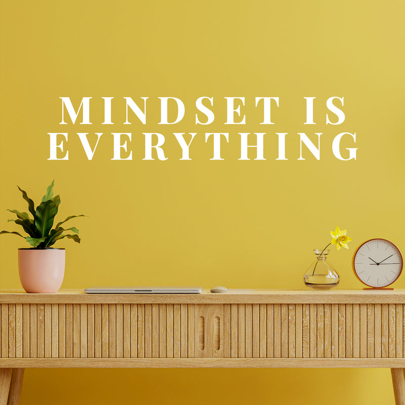 Vinyl Wall Art Decal - Mindset Is Everything - 7" x 34" - Trendy Motivational Positive Healthy Quote Sticker For Home Bedroom School Classroom Office Gym Fitness Lifestyle Decor 2