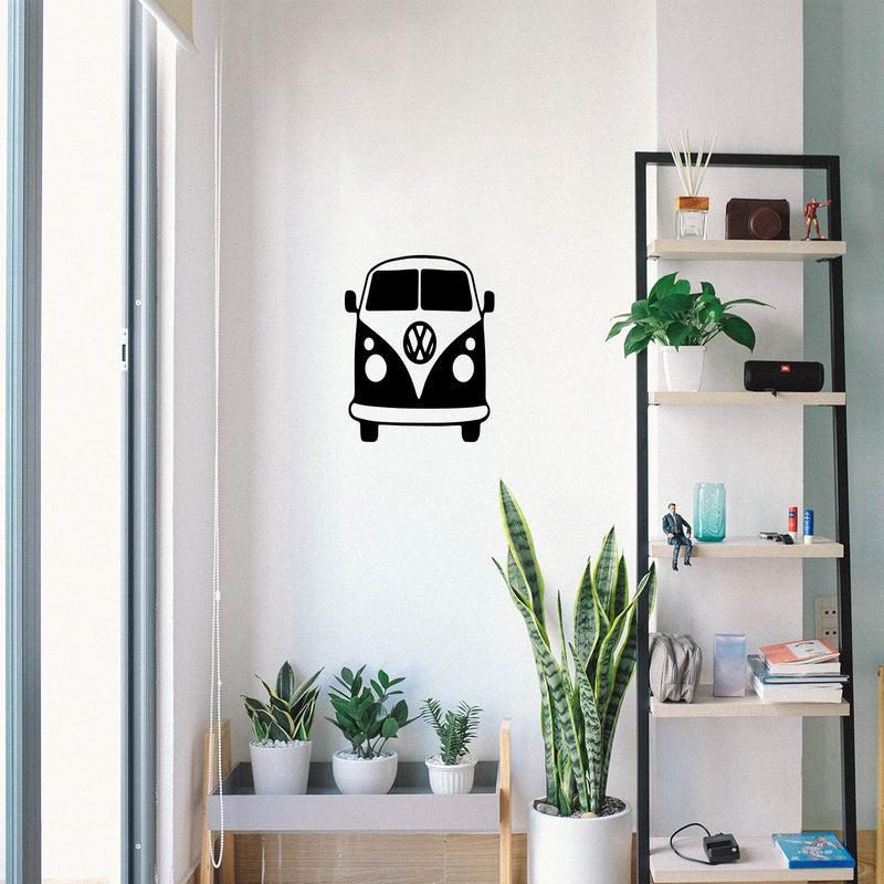 Vinyl Wall Art Decal - Camper Van - 20" x 17" - Modern Sticker Trendy Figure Minimalist Flower Design For Home Bedroom Mirror Living Room Work Office Window Decor 3