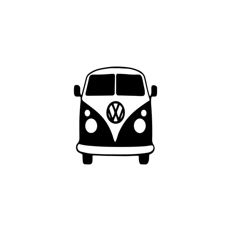 Vinyl Wall Art Decal - Camper Van - Modern Sticker Trendy Figure Minimalist Kombi Design For Home Bedroom Mirror Living Room Work Office Window Decor 1