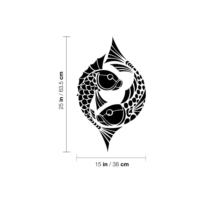 Vinyl Wall Art Decal - Fish - 25" x 17" - Modern Sticker Trendy Figure Minimalist Animal Design For Home Bedroom Mirror Living Room Work Office Window Decor 4