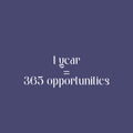 Vinyl Wall Art Decal - 1 Year 365 Opportunities - 9" x 25" - Modern Motivational Self Love Quote Sticker For Home Bedroom Window Office Therapy Living Room Mirror Decor 1