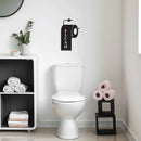 Vinyl Wall Art Decal - Flush Silhouette - Toiler Paper Shape Funny Sarcastic Quote Sticker For Home Bedroom Kids Room Restroom Bathroom Decor 2