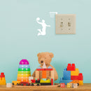 Vinyl Wall Art Decal - Slam Dunk Basketball - 5.1" x 4.3" - Trendy Sports Positive Fun Cool Design Sticker For Home Office Light Switch's  Laptops Notebook Car Windows Bumpers Sport Bar Decor 3