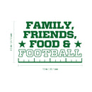 Vinyl Wall Art Decal - Family Friends Food & Football - 9. Trendy Positive American Football Quote Sticker For Home Living Room Kitchen Sport Bar Coffee Shop Storefront Decor 5
