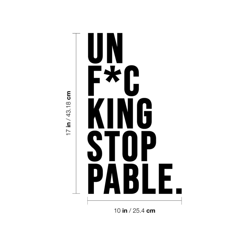 Vinyl Wall Art Decal - Un F*C King Stop Plable - Trendy Sarcastic Funny Positive Adult Joke Quote Sticker For Home Living Room Office Coffee Shop Storefront humor Decor 4