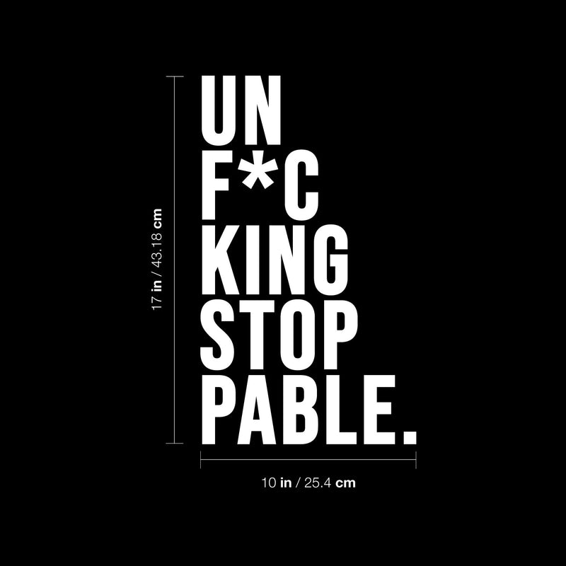 Vinyl Wall Art Decal - Un F*C King Stop Plable - 17" x 10" - Trendy Sarcastic Funny Positive Adult Joke Quote Sticker For Home Living Room Office Coffee Shop Storefront humor Decor 4