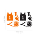 Vinyl Wall Art Decal - Basketball Icons Pack - 16. - Trendy Sports Jerseys Sneakers Fun Cool Design Sticker For Home Kids Room School College Office Sport Bar Storefront Decor 4