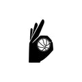 Vinyl Wall Art Decal - Basketball 3 Point Sign - Trendy Sports 3 Point Hand Sign Cool Design Sticker For Home Kids Room School College Office Sport Bar Storefront Decor 1